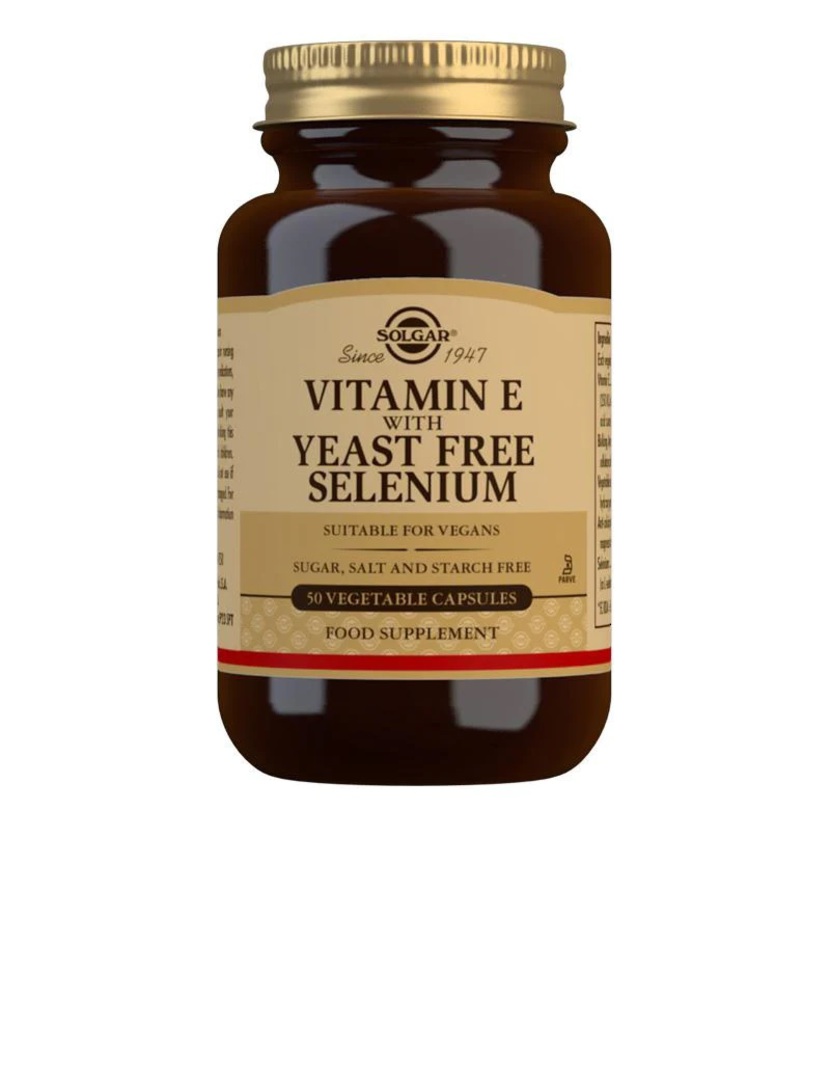 Solgar Vitamin E with Yeast Free Selenium 50 vegecaps image 0
